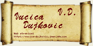 Vučica Dujković vizit kartica